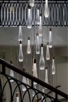 Water drop shape custom high luxury Swarovski chandelier hotel large decorative chandelier
