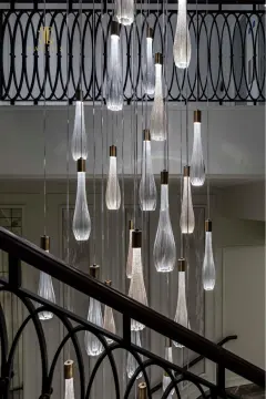 Water drop shape custom high luxury Swarovski chandelier hotel large decorative chandelier