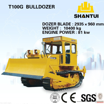 Bulldozer T100G (Total weight: 10400kg, Engine power: 81kw) of crawler bulldozer