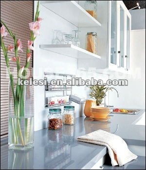 Crystal white solid surface engineered stone