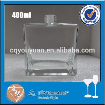 Empty square shape clear fragrance oil bottle 400ml