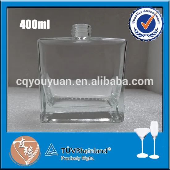 Empty square shape clear fragrance oil bottle 400ml