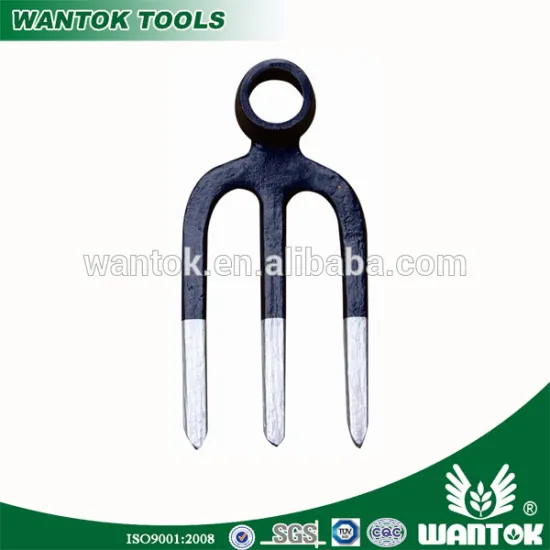 3 prong rolling forged gardening fork head