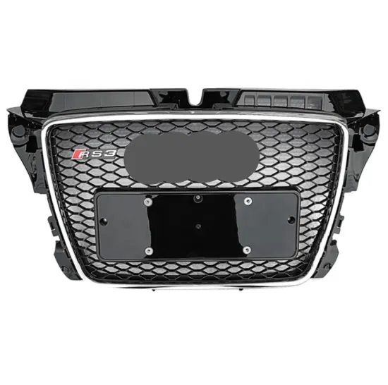 Honeycomb Hood Grille Chrome Trim for 2009-2013 Audi A3 8P AUDI RS3 Front Bumper Grill