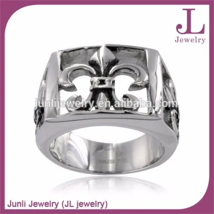 Wholesale Stainless Steel Jewelry Ring Fleur De Lis Rings