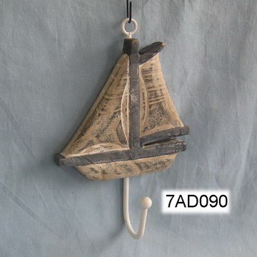 Small model boat with hook