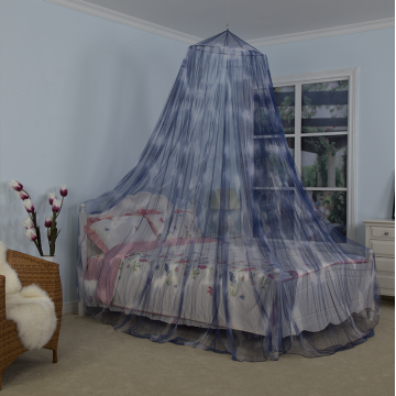 Dark Blue Tie-dyeing Umbrella Canopy Mosquito Net
