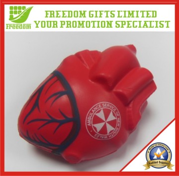 Customized 1 Color Printed PU Heart