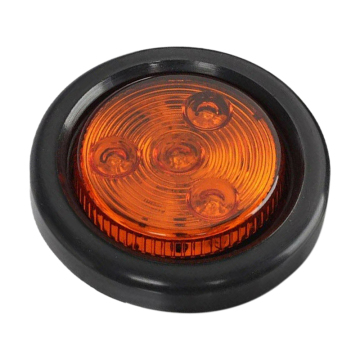 2 Inch Round LED Side Marker Light with Plug & Grommet - Bright Spotlights for Boat Trailer Truck RV (12-24V)