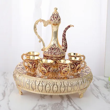 Eco-Friendly Metal Wine Pot Set - Wholesale Wine Divider Cup Set for Home Use