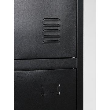 Металлические шкафчики с порошковым покрытием 3 уровня черный