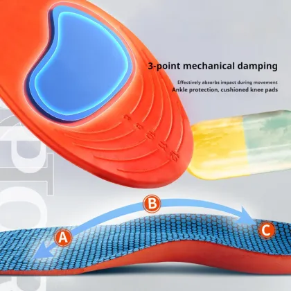 Shock-Absorbing Deodorant Sport Insoles for Men and Women