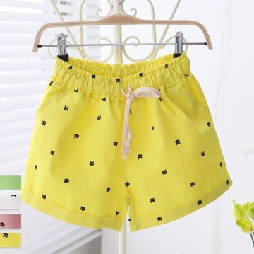 Hot Sell New Printed Kitten Leisure Lacing Beach Shorts B3206