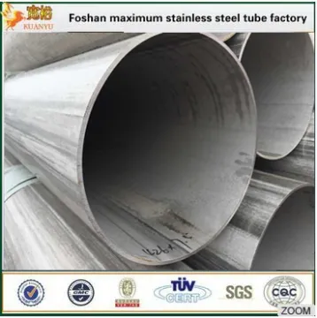 ASTM A312 welded 1 inch stainless steel pipe with 2b surface
