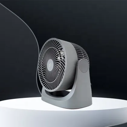 7 Inch Smart Box Fan - 3 Speed Black Electric Air-Cooling Fan for Household and Outdoor Use