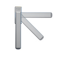 L shaped aluminum alloy rotating casement door handle