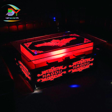 Portable LED Glow Cocktail Tables for Nightclub Events