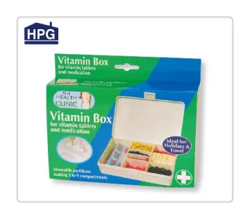 9 compartment Vitamin Pill box