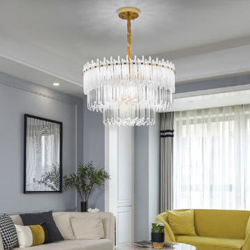 LEDER Beaded Crystal White Chandelier