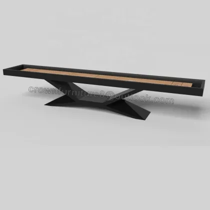 Outdoor Luxury Modern Solid Wood Black Shuffle Board Table
