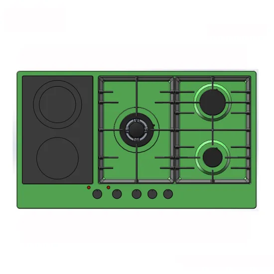 Nuoyi Factory Newest Design 4 Burner Gas + 1 Burner Electric Ceramic Cooktop