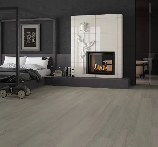 Engineered Flooring Oak Plank Brush Finished Grey Color