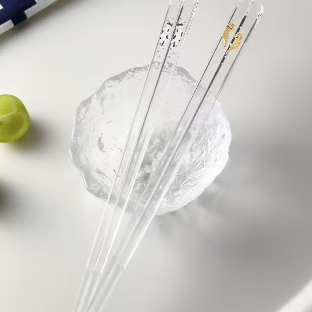 Crystal Clear Glass Chopsticks for Elegant Dining