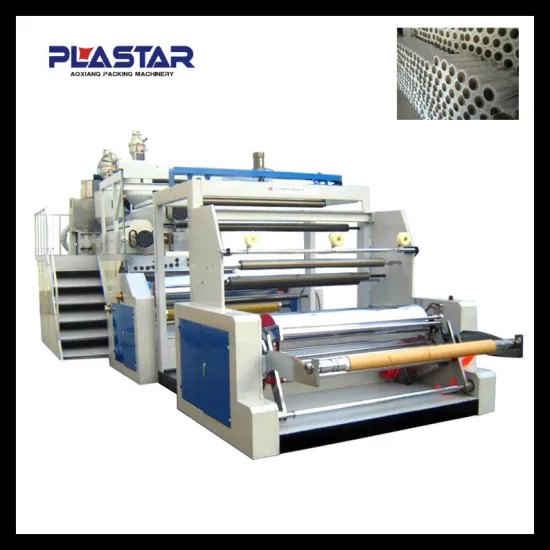 A normal speed double layers co-extrusion LLDPE stretch film machine