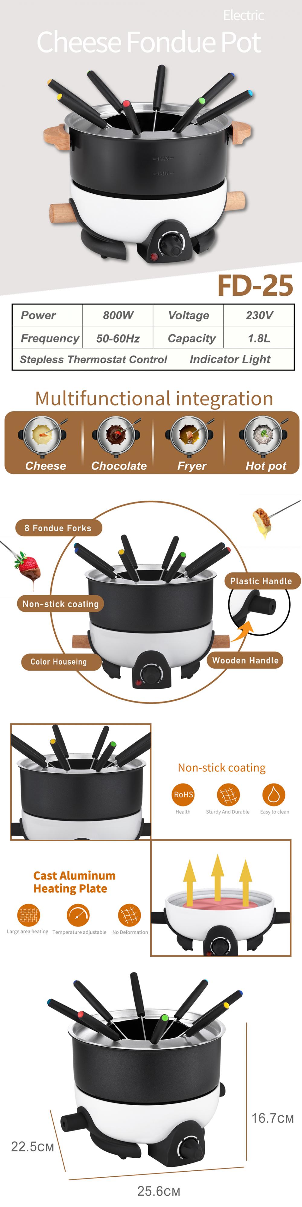 Fondue Set For Wooden Handle 1