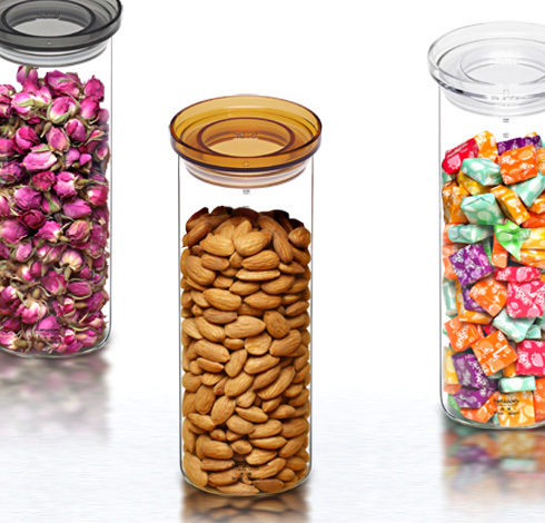 Hot! Glass Storage Jars/ Pots/ Cans with Lid on Promotion Guangzhou Supplies Small MOQ Free Samples