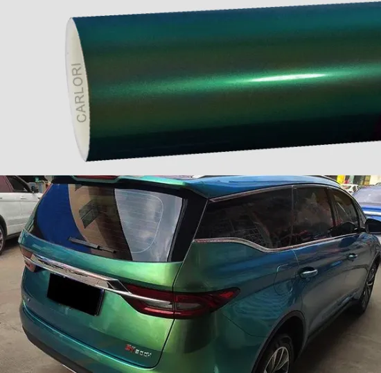 metallic fantasy peacock green car wrap vinyl