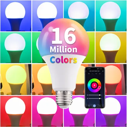 WIFI Smart LED Light - Fxpot Smart LED Bulb with RGB Dimming, Alexa Compatible, 10W Home Decor Lighting