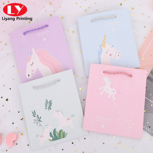 Unicorn Hand painted Cartoon series paper handbags