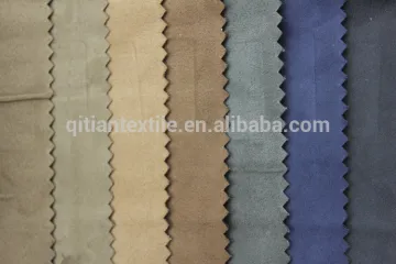 Hot sale 100% polyester suede fabric shoes materials, stretch suede fabric