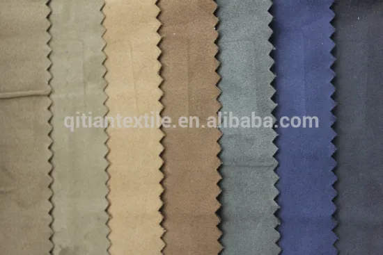 Hot sale 100% polyester suede fabric shoes materials, stretch suede fabric