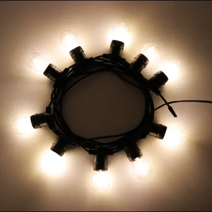 Outdoor Solar LED String Lights Beams S14 Bulb Weatherproof