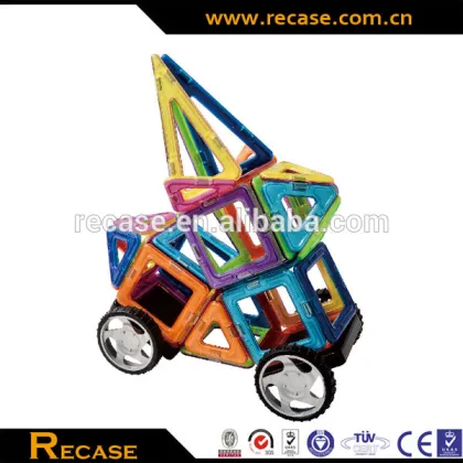 DIY plastic magnetic toy, playmags building block, magformer toy