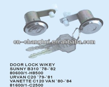 Door lock with key For Nissan SUNNY B310 URVAN C20 VANETTE C120