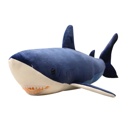 White Shark Plush Toy: Creative Action Figure and Megalodon Sleeping Throw Pillow
