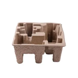 Custom Eco-friendly Molded Fiber Packaging Paper Trays
