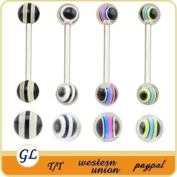 TR01033 resin tongue barbell body piercing , tongue body piercing