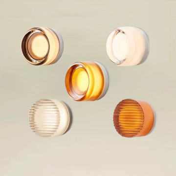 Beige Designer Round LED Wall Lamp for Living Room and Bedroom