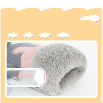 Winter cartoon suede gloves for boys and girls