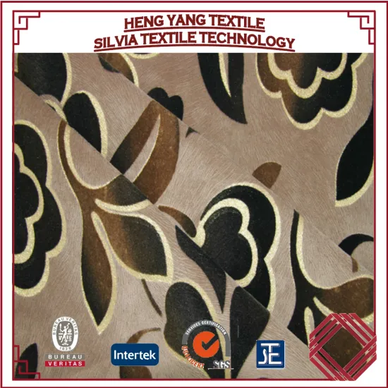 Polyester Velvet Brocade Fabric for Sofa