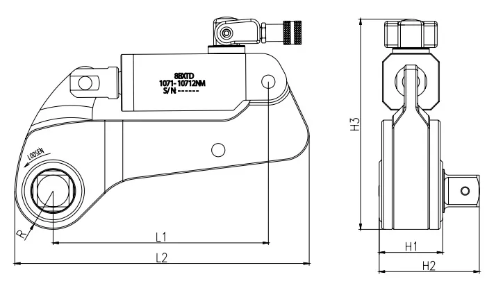 Bxtd Series Square Drive Hydraulic Torque Wrench 3 1