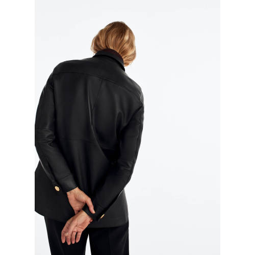 Women Slim Punk Leather Motorcycle Biker Shirt
