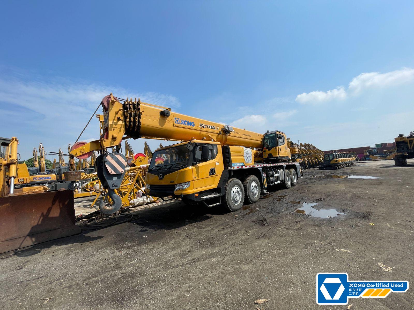 Well-serviced used truck crane, low hours and reliable performance