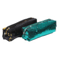 Glitter PET smooth zipper lightweight large capacity pen case for kids