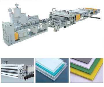 Widely used plastic hollow board production line