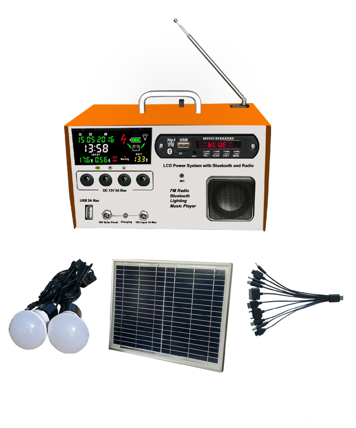 LCD solar home lighting kit